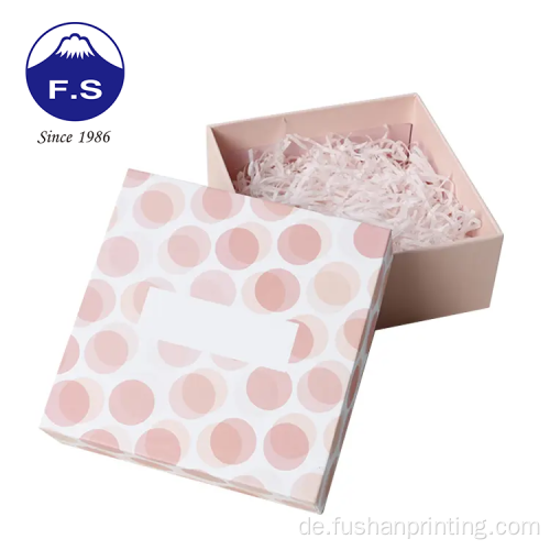 Eleganter rosa Farbdeckel und unterer Geschenkbox